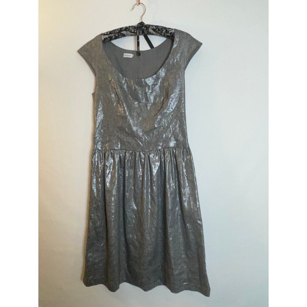 Morgan‎ Made Dress - Size M - Fabulous Silver Sheen!